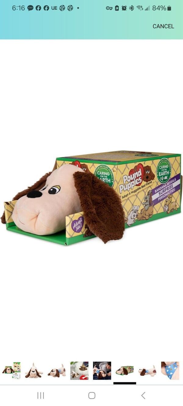 Pound Puppies Classic Plush - Sleepy - Tan, Eco Friendly NEW FULL SIZE